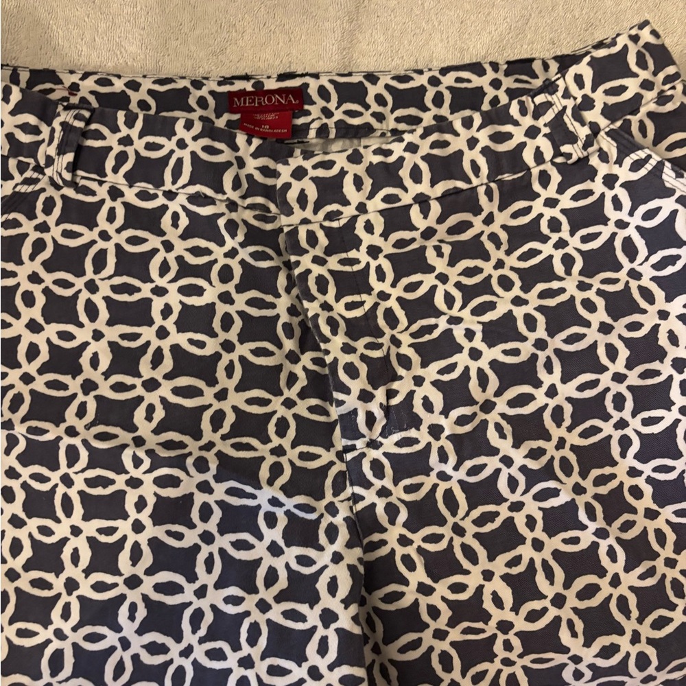 Merona Blue and White Patterned shorts